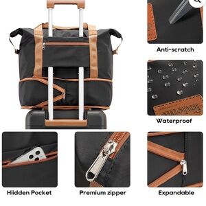 Joyway Travel Duffel Bag Expandable Shoulder Weekender Overnight Bag